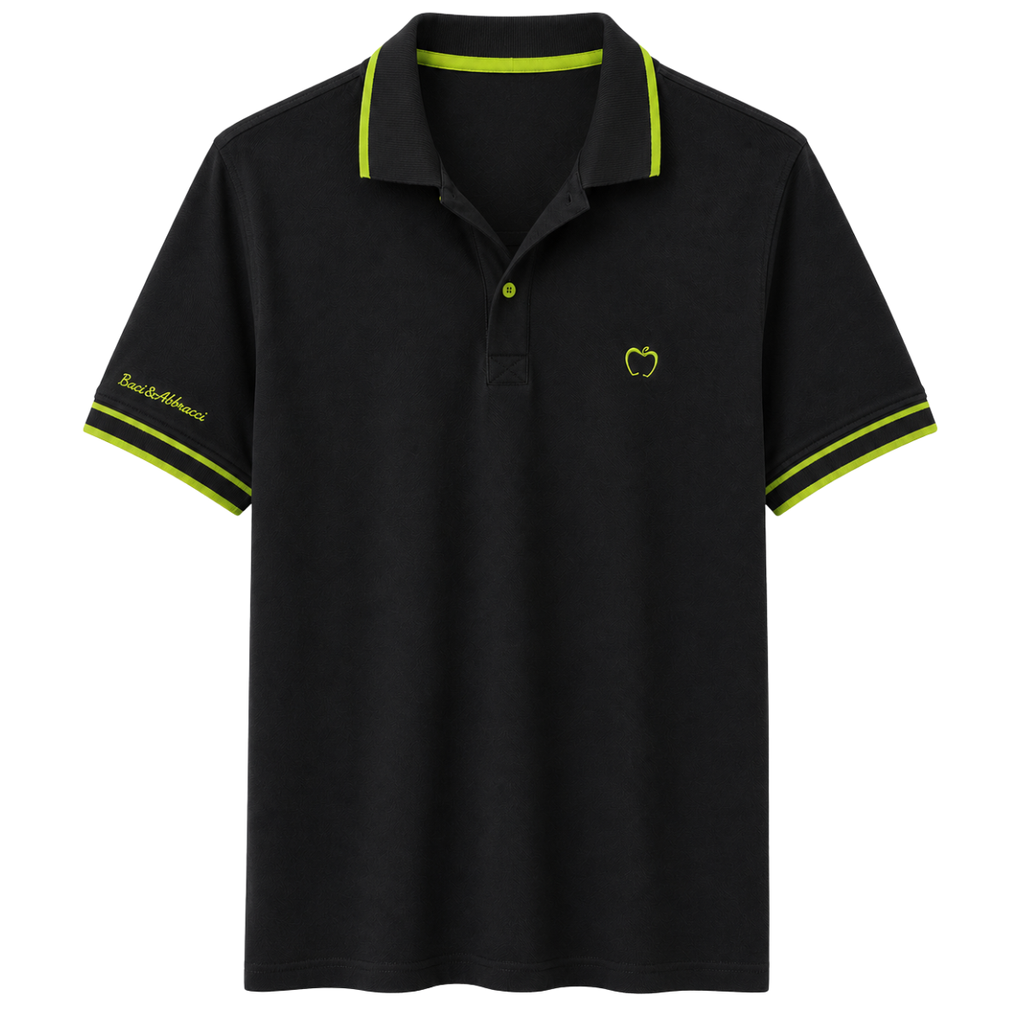 POLO CON DETTAGLI FLUO