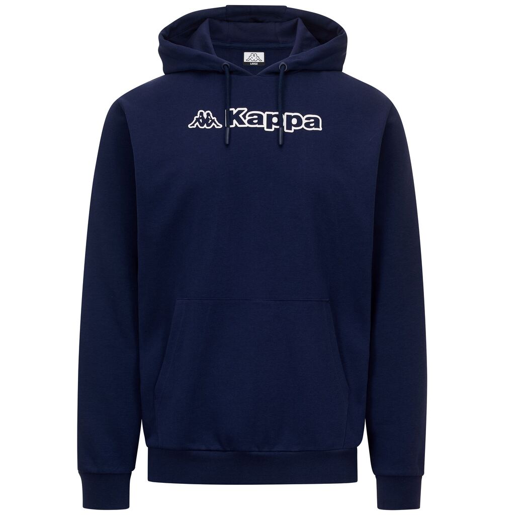 Felpa Kappa con cappuccio e logo frontale