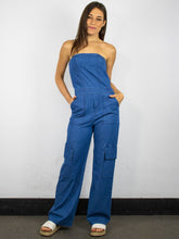 Carica l&#39;immagine nel visualizzatore di Gallery, Tuta in denim cargo
